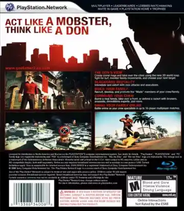 Godfather II, The (USA) (v1.01) (Disc) (Update) box cover back